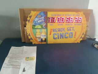 Corona Beer Cinco De Mayo Countdown Clock Led Sign Bar Mexican Restaurant