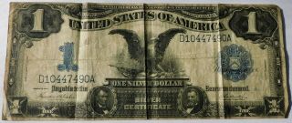 1899 $1 Black Eagle Silver Certificate,  Vintage Lincoln - Grant Large Note