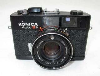 VINTAGE KONICA AUTO S3 35MM COMPACT CAMERA W/ 38MM F1.  8 LENS 3