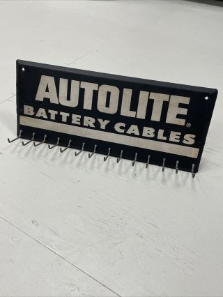 Vintage Autolite Battery Cables Sign Advertising Display -