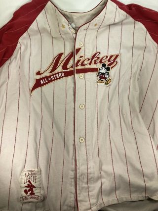 Vintage Mickey All - Stars Baseball Jersey Disney Store Xxl