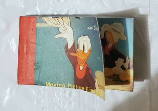 Walt Disney Donald Duck Vintage 1986 Moving Picture Film 2 Direction Flip Book