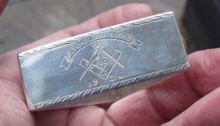 Vintage Sterling Silver 1926 Stoneleigh Lodge No 725 Masonic Napkin Ring.