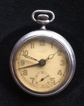 Vintage Bader & Hafner Swiss Mentor Alarm Pocket Watch 4 Jewels Brevet 227383 Af