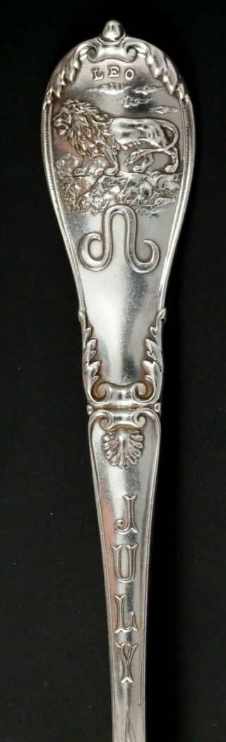 Vintage Collectible Gorham Sterling Silver Zodiac Leo Spoon July Astrology