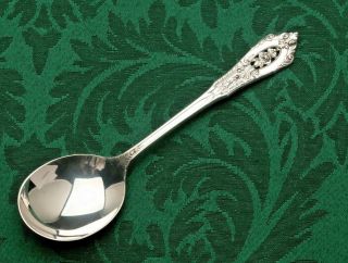 Rose Point By Wallace Sterling Silver Individual Cream/ Round Soup Spoon 6 "