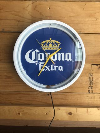 Corona Extra Neon Light Man Cave Bar Wall Clock