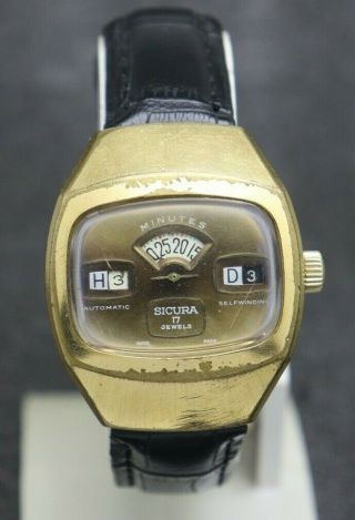 Vintage Sicura By Breitling Jump - Hour Digital Automatic Swiss Made Watch