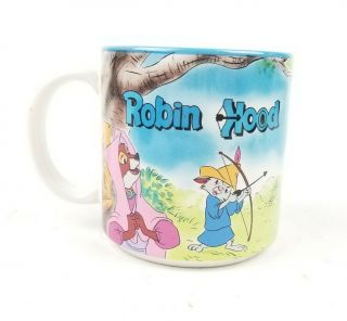 Vintage Disney Robin Hood Coffee Tea Mug Cup Japan