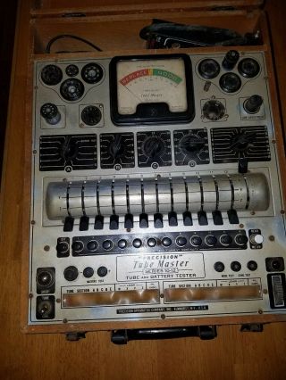 Precision Tube Master 10 - 12 Tube Tester Vintage Radio Tv Amp Vacuum Tube Tester