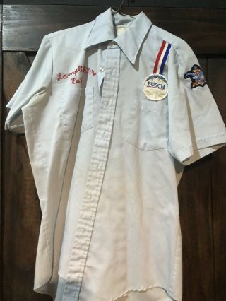 Rare Vintage 1970’s Unitog Busch Uniform Shirt 15 - 15 1/2 Medium 2 Small Spots