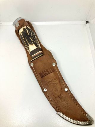 Vintage Buffalo Skinner Knife - Edge Brand With Sheath German (a1)