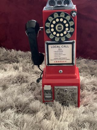 Wall - Mount Classic Rotary Pay Phone Old Fashioned Vintage Design Telephone Home