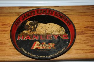 Old James Hanley Company Beer Tray Peerless Ale Brewed In Rhode Island 