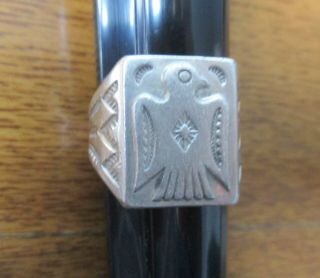 Vintage Thunderbird Sterling Silver Ring Size 10 1/2 With Makers Mark