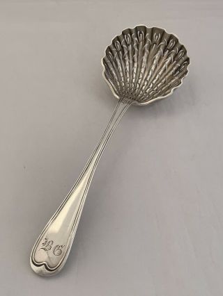 French Antique Silver Sugar Sifter Spoon Or Strainer Spoon C1880 Large Size
