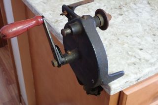 Vintage Hand Crank Grinder Luther Grinder Tool No 26 Bench Clamp Mount