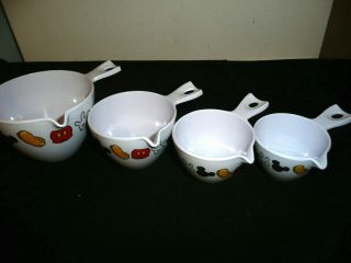 Retired Disney Mickey Mouse Kitchen Measuring Cups Set Of 4