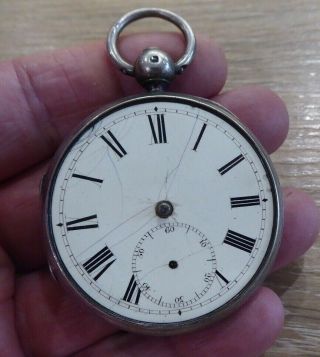 London H.  Perring Quality Antique Solid Silver Gents Fusee Pocket Watch