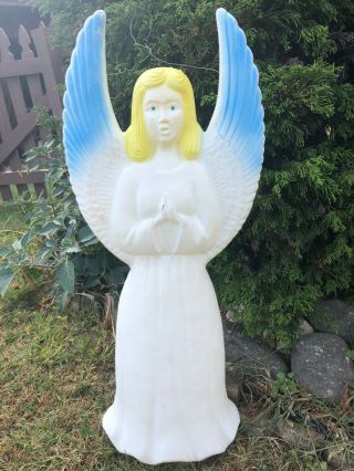 Vintage Large 32 " Light Up Angel Blowmold For Nativity Scene Yard Decor