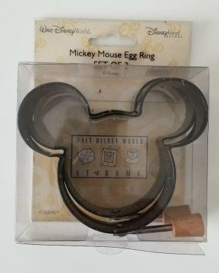 Set Of 2 Walt Disney World Mickey Mouse Metal Egg Rings Disneyland Resort