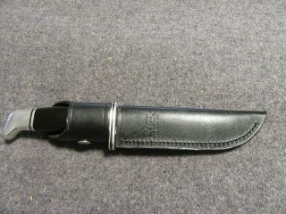 BUCK KNIFE MODEL 119 WITH BLACK LEATHER SHEATH 3