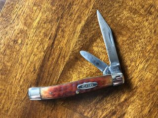 Vintage Case Xx 6232 Folding Pocket Knife Red Bone Antique