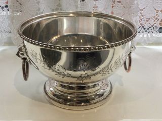 Lovely Vintage Silver Plated Chased Lions Head Bowl