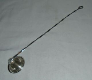Early 20th Century Sterling Silver Candle Snuffer With Twisted Stem Handle