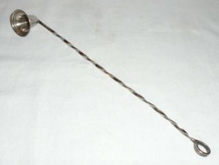 Early 20th Century Sterling Silver Candle Snuffer with Twisted Stem Handle 2