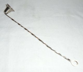Early 20th Century Sterling Silver Candle Snuffer with Twisted Stem Handle 3