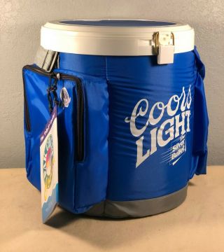 Coors Light Beer 3 In 1 Pak Chest Cooler Seat W/ 3 Gal Iced & Dry Storage