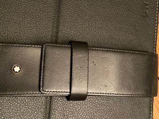 Montblanc Meisterstück Black 2 Pen/case/holder - Full - Grain Leather - Vintage