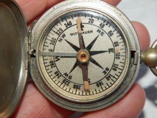 Vintage WWII U.  S.  Military Field Gear Wittnauer Compass 3