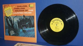 1964 Disney Chilling Thrilling Sounds Of Haunted House Lp Record With Insert