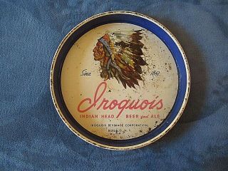 Orig,  Vintage Iroquois Beer And Ale Tavern Bar Serving Tray Buffalo,  York
