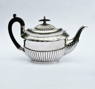 Fine Fancy Silver Plated Tea Pot By Walker & Hall C1910