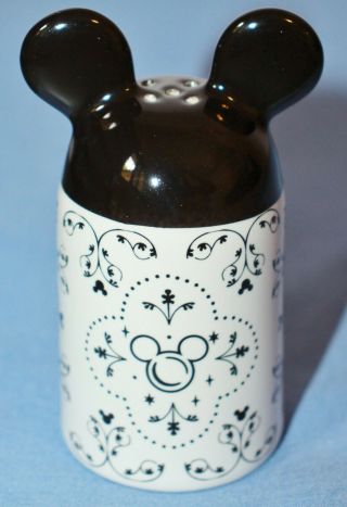 Disney Parks Black & White Mickey Mouse Ears Pepper Shaker Mickey Icon