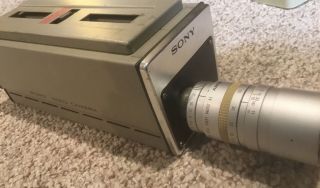 Vintage Sony Video Camera With Zoom Lens