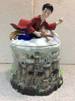 Harry Potter Quidditch Vintage Porcelain Cookie Jar By Enesco