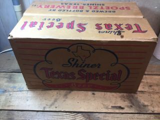 Vintage Shiner Texas Special Beer Box Waxed Corrigated Fiber Empty