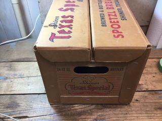 Vintage Shiner Texas Special Beer Box Waxed Corrigated Fiber EMPTY 2