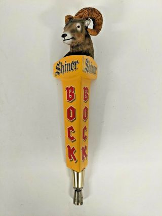Shiner Bock Ram Head Texas 13  Tall Beer Keg Tap Handle Mancave Bar Ware