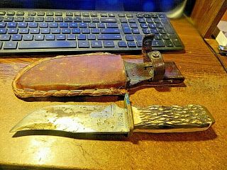 Vintage Schrade Knife Made In Usa 171uh Uncle Henry Leather Sheath