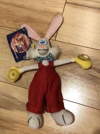 Vintage 1987 Disney’s Roger Rabbit Paws Window Cling Suction 9 " Plush Toy