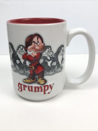Authentic Walt Disney World 3d Grumpy Dwarf Red Coffee Cup Mug