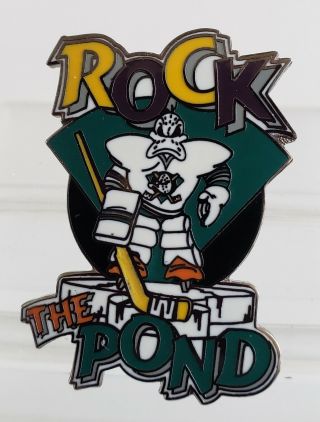 Nhl Anaheim Mighty Ducks Wild Wing " Rock The Pond " Pin -