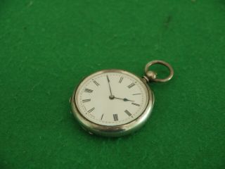 Antique 1910c James Brock London Lecomte Geneve Silver Pocket Watch
