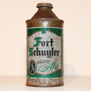 Fort Schuyler Ale Cone Top - Letters F & S In Green