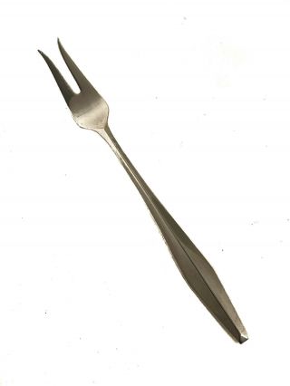 Reed And Barton Diamond Sterling Silver Pickle Fork 2 - Tine 5 3/4 " Vintage 1958